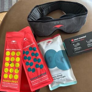 Sleep Mask with Black and Red Design